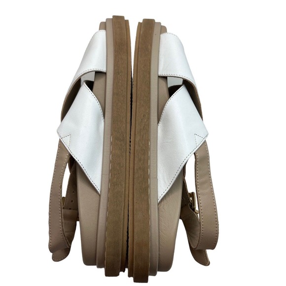 ALOHAS Marshmallow Bicolor Sandal In Stone Beige + Bright White Size 40 - Picture 10 of 11